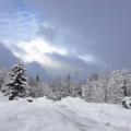 Parking devant la ferme Haut-Jura